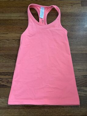 Ivivva girls coral orange racerback tank top